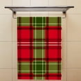 thumbnail image 4 of 2 Pcs Face Bath Towels Set Christmas Tartan Washcloths for Bathroom Hotel Kitchen, 30"x15", Absorbent Soft Hand Fingertip Towels, 4 of 6