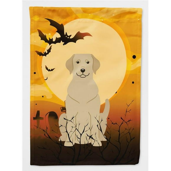 Halloween Yellow Labrador Flag Garden Size