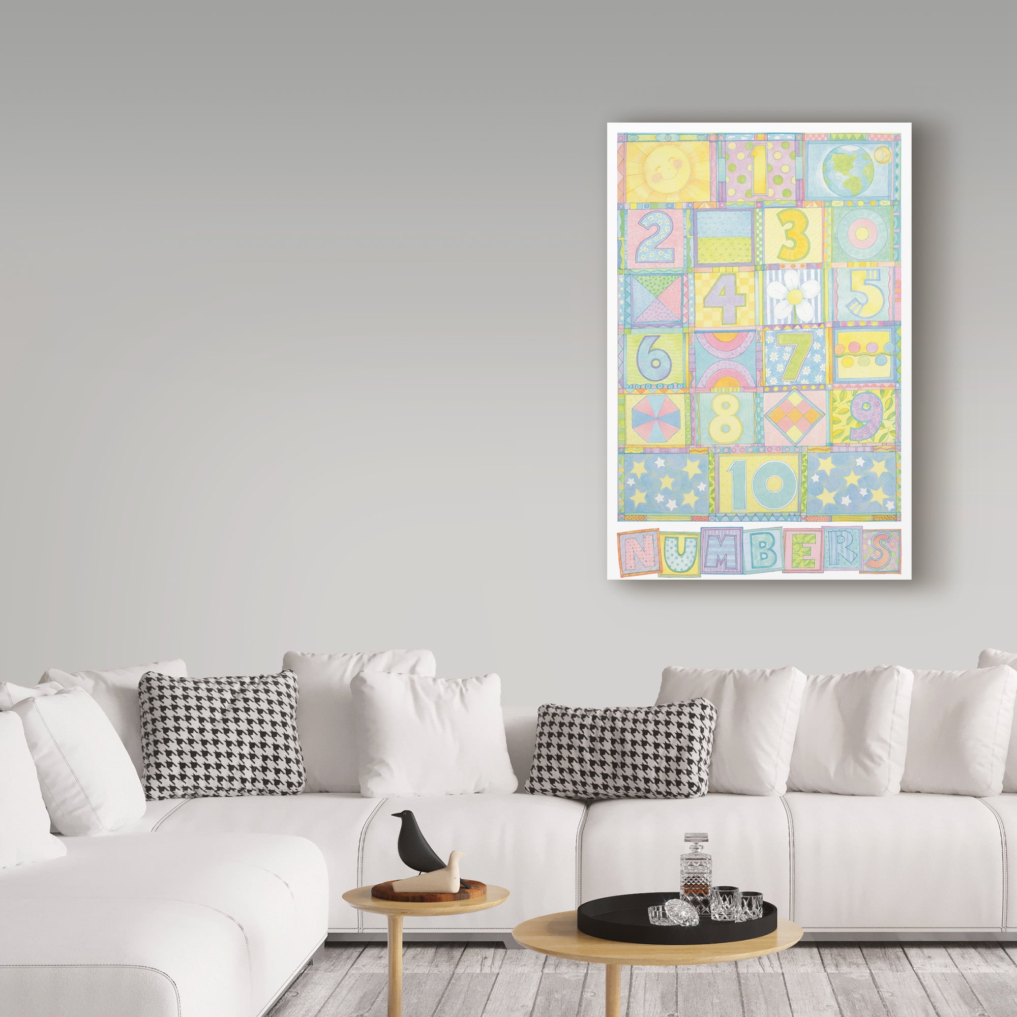 Trademark Fine Art 'Numbers Pastel' Canvas Art by Cheryl Piperberg