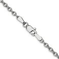thumbnail image 4 of 14K White Gold Wg 2.4mm Round Open Link Cable Chain (18 X 2.4) Made In Peru pen211-18, 4 of 5