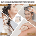 thumbnail image 6 of Scalp Massager Shampoo Brush, Soft Silicone Scrubber for Deep Cleansing & Relaxing Head Massage, Wet & Dry Use for All Hair Types - Ivory, 6 of 10