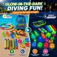 thumbnail image 3 of 35 Pcs Glow Pool Diving Toys w/ LED Cubes & Goggles – Fun Summer Swim Learning for Kids, 3 of 15