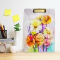 thumbnail image 5 of FMSHPON Watercolorful Sunflower Clipboard Hardboard Wood Nursing Clip Board and Pull for Standard A4 Letter 13x9 inches, 5 of 7