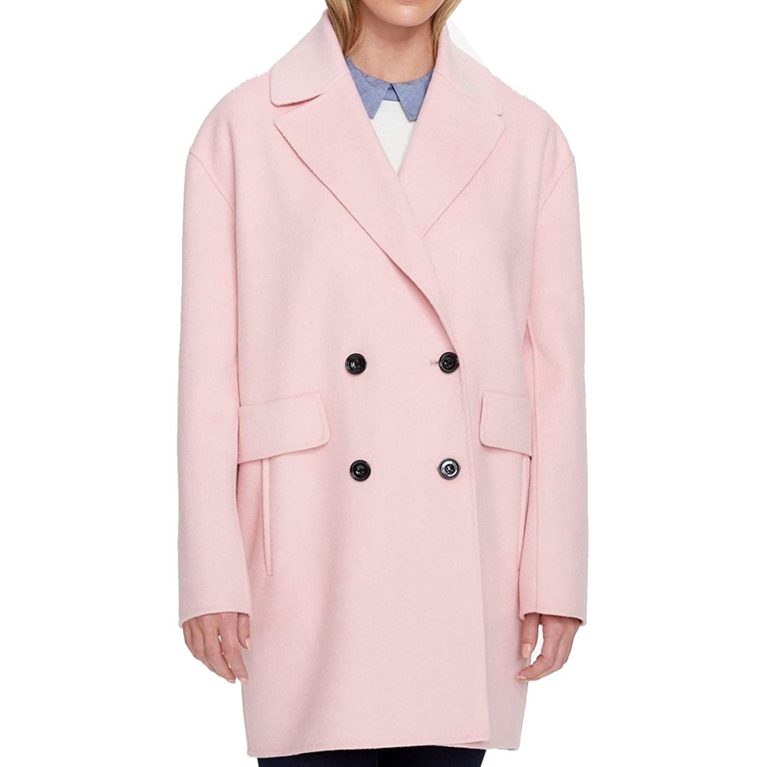 TOMMY HILFIGER Womens Pink Peacoat 