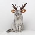 thumbnail image 4 of XISAOK Small Kitten Puppy Reindeer Antlers Headband Xmas Costume Accessory Pet Cosplay, 4 of 11