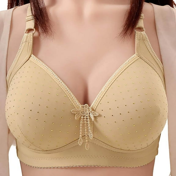 EaskTriop Wireless Bras for Women No Underwire Full Coverage Supportive Comfort Everyday Bra Plus Size Bralette Wide Straps Soft Fabric