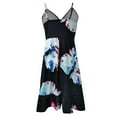 thumbnail image 3 of Leutsin Robe Maxi pour Femmes d'Été à Col en V, Mini, à Imprimé Floral, Sans Manches, à Bretelles, Queue de Poisson, Grande Taille, Robes Maxi Grande Taille, 3 of 5