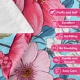 thumbnail image 7 of Flannel Fleece Throw Blanket, Soft Large Throw Blanket, Lightweight Cozy Plush Throw Blanket Fit Sofa Bed, 40"x50", Florals, 7 of 7