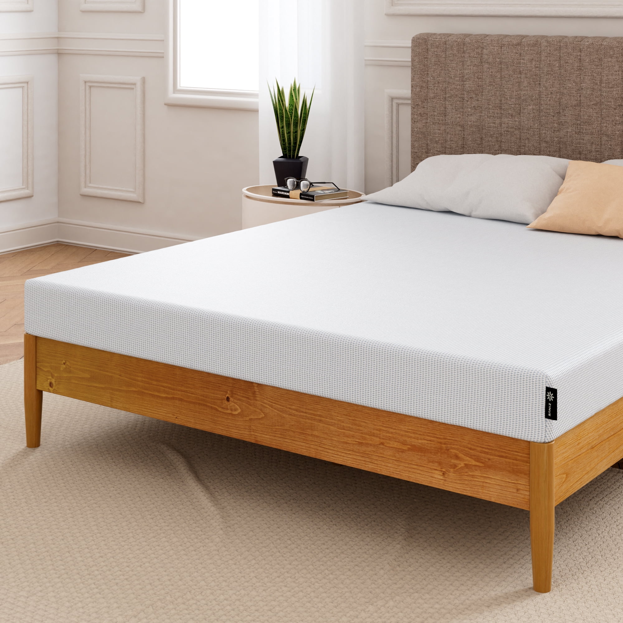 Zinus Calm 6" Full Tight Top Cooling Gel Memory Foam Mattress, Pressure Relieving