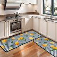 thumbnail image 3 of Kitchen Rugs Sets Of 2,Yellow Lemon Fruit Leaves Anti Fatigue Kitchen Mat Rugs Non Slip Washable,Decorative Kitchen Floor Mats for Kitchen,Sink,Laundry,17"x47"+17"x47", 3 of 5