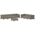 thumbnail image 2 of vidaXL 8 Piece Garden Lounge Set with Cushions Grey Poly Rattan, 2 of 5