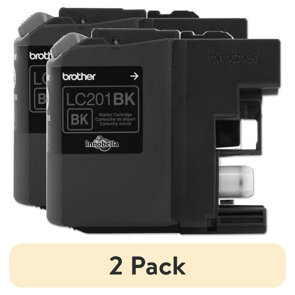 (2 pack) Brother LC201BK Innobella Ink, Black