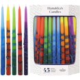 thumbnail image 1 of Velas de Janucá The Dreidel Company con rayas multicolores, 1 of 5