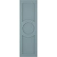 thumbnail image 5 of Ekena Millwork 18"W x 79"H True Fit PVC Center Circle Arts & Crafts Fixed Mount Shutters, Peaceful Blue (Per Pair - Hardware Not Included), 5 of 7