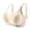 Beige, variant on Womens Plus Size Wire-Free Everyday Bra Mesh Panel Two-Tone Patchwork Soft Support Comfort Lingerie for Daily Wear Beige M