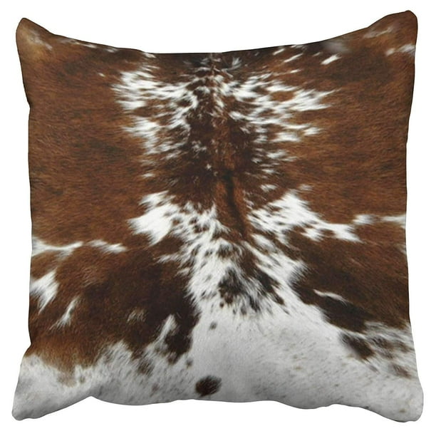 ECCOT Tri Color Brown Cowhide Print Pillow Case Pillow Cover 20x20 inch