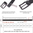thumbnail image 3 of Men's Dress Belt Black Leather Belts for Jeans, 3 of 5