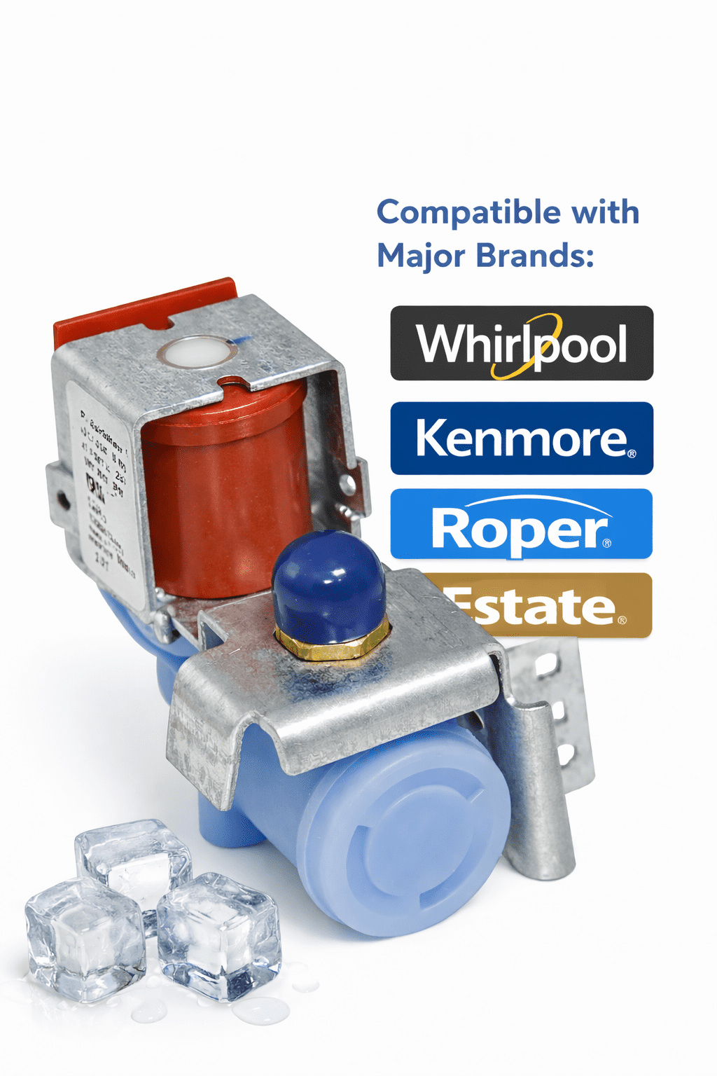 NESTCO 2210494 Ice Maker Water Valve Replacement for Whirlpool, Kenmore, Roper & Estate Refrigerators – Compatible with 2315576, WP2315576, AP6007253
