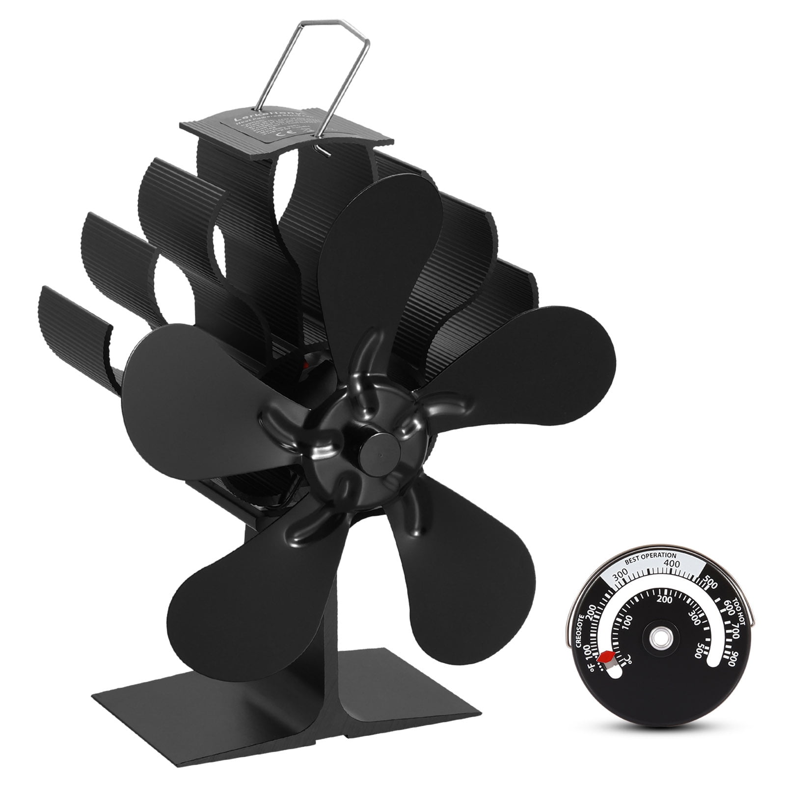 5-Blade Heat Powered Wood Fan Fireplace Fan Furnace Air Blower for Wood/Log  /Fireplace Eco Friendly Fan With a Thermometer. - Walmart.com