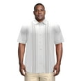 thumbnail image 5 of Cafe Luna Men's and Big Men's Yarn-Dyed Panel Shoort Sleeve Woven Shirt, Size S-4XL, 5 of 7