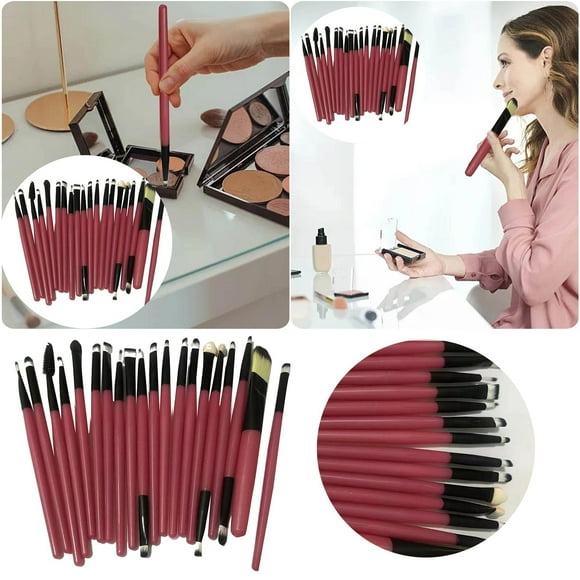 WIFKLSIIPG 20PCS/Set Makeup Brush Tools Make up Toiletry Kit Wool Make up Pink