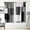 Abstract Geometric Black, variant on Black Grey Kitchen Curtains 63 Inch Length Geometric Window Curtains Over Sink Set of 2, Gray White Curtain for Bedroom Living Room, Modern Abstract Kitchen Decor 42x63 Inch