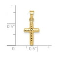 thumbnail image 2 of 14k Gold Polished Sparkle-Cut Reversible Puffed Religious Faith Cross Pendant Necklace 19.4x8.74mm Wide 2.6mm Thick Pend, 2 of 2