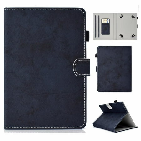 10 Leather Tablet Case Dteck 10 inch Universal Tablet Case,PU Leather Wallet Protective Flip Case Kickstand Pattern Shockproof Cover ()