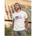 thumbnail image 2 of Brush Painted Usa Flag T-Shirt Men -Image by Shutterstock, Male XX-Large, 2 of 4