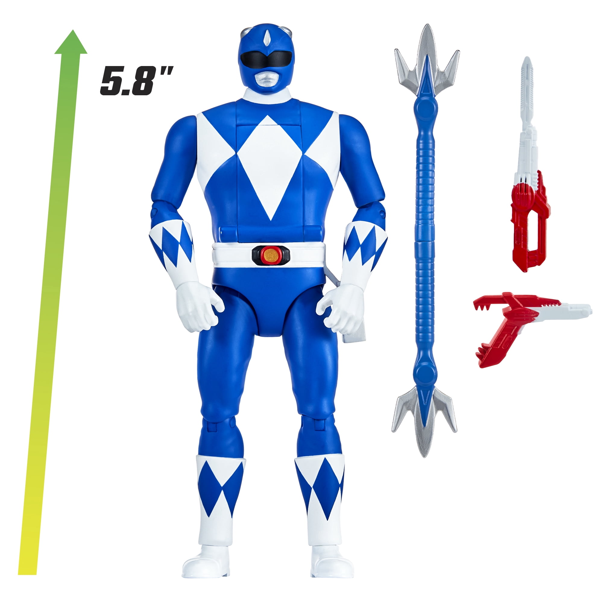 Mighty Morphin Power Rangers: Re-Ignition - Auto-Morphin Blue Ranger Action Figure for kids 4+ by Playmates Toys
