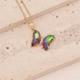 thumbnail image 1 of ZZwxWA Online Shopping Multicolor Gradient Necklace Fashion Temperament Clavicle Chain, 1 of 2