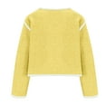 thumbnail image 6 of Jjayotai Womens Button Down Cardigan Sweater, Y2k Color Block Round Neck Long Sleeve Tops, 2024 Fall Chunky Knit Outwear Yellow S, 6 of 8