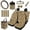 Brown Leopard Print, variant on 15 Pcs Galaxy Sea Turtle Car Seat Cover Full Set Universal Cars Accessories with Steering Wheel Cover Belt Cover Car Trash Can Air Vent Storage Bag Coasters Rear View Mirror Cover