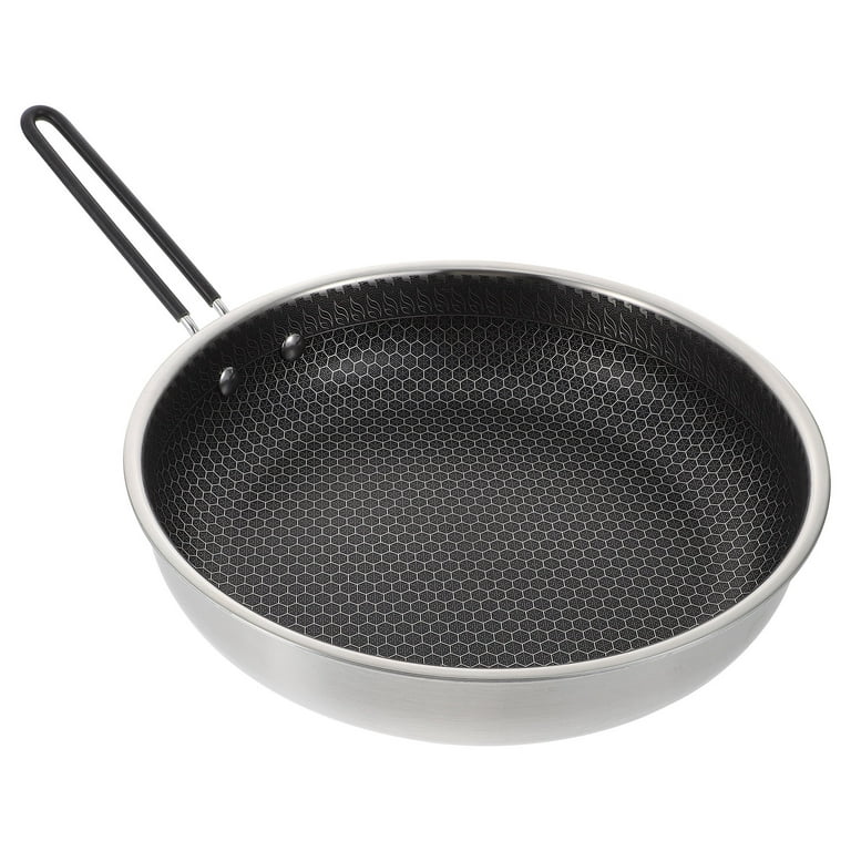 Honeycomb Frying Pan, Stainless Steel Skillet, Nonstick Egg Fry