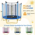 thumbnail image 6 of 5.5FT Kids Trampoline with Basketball Hoop, SEGMART Upgraded Indoor Toddler Trampoline with Enclosure for Kids, Outdoor Round Small Trampoline with Basketball, Gift for Boys Girls, 6 of 6