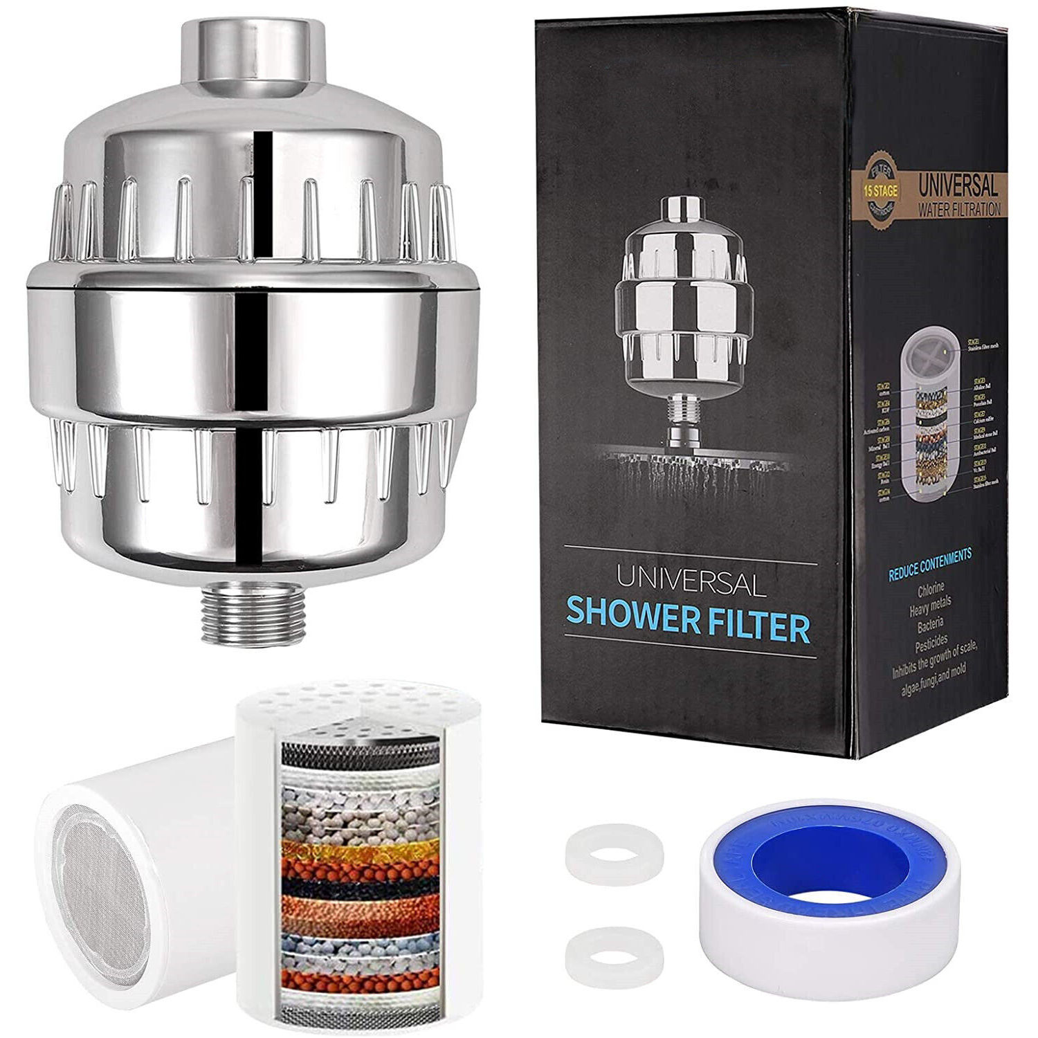 20 Stage Shower Head Filter Purifier with Filter for Hard Water