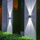 thumbnail image 4 of Lámpara de pared de energía Solar impermeable para exteriores, iluminación luminosa de arriba y abajo para patio, jardín, balcón, decoración de calle, 4 of 4