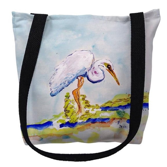 Betsy's Egret Small Tote Bag 13x13 16 inches x 16 inches
