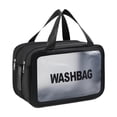 thumbnail image 3 of Bolsa de aseo de viaje bolsa de almacenamiento de maquillaje bolsa de cosméticos portátil de gran capacidad para mujer estuche de maquillaje Negro M Fernando, 3 of 8