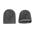thumbnail image 4 of Holzkary Winter Hats for Men Women Fleece Lined Beanie Warm Cuffed Soft Knit Outdoor Skull Cap Stripe Hat Winter Plus Velvet Hat Outdoor Cycling Warmth Unsix Hood Ski Hat Grey One Size, 4 of 4
