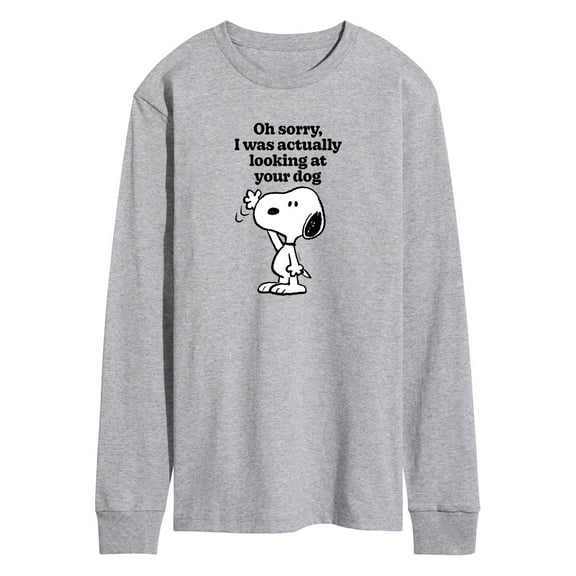 Peanuts - Looking At Your Dog - Men's Long Sleeve T-Shirt