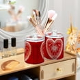 thumbnail image 6 of Red Valentine Hearts with Lace Translucent Plastic Cans Storage Canisters with Lid Set of 4, 6 of 7
