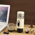 thumbnail image 3 of Cafetière Portative Sans Fil, Machine à Espresso Électrique Compacte 100 ml, Compatible avec Capsules et Café Moulu, Rechargeable USB Type-C, Blanc, 3 of 5