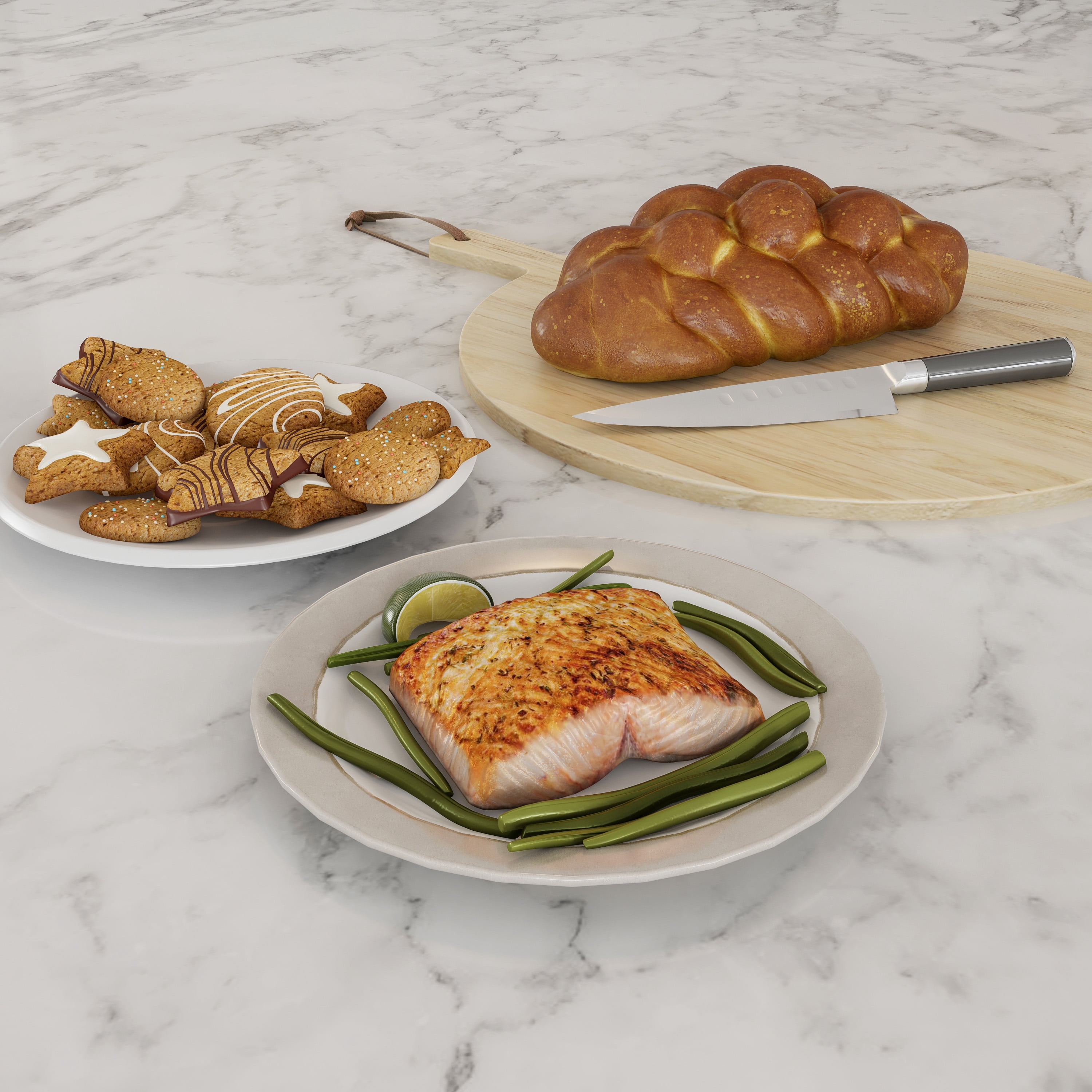 Classic Cuisine 3-Piece Nonstick Baking Pans with Silicone Handles (Black)