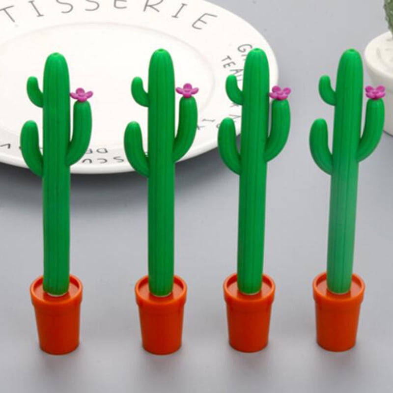 8Pcs Cute Cartoon Cactus plant Gel Pens Office School Student Supply Stationery 