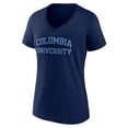 thumbnail image 2 of Women's Navy Columbia University Basic Arch V-Neck T-Shirt, 2 of 3