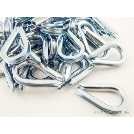 

Red Hound Auto 50 Galvanized Wire Cable Rope Thimble Marine Boat 1/8 Inch 3.1mm
