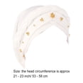 thumbnail image 2 of Qarigey 4 piezas Envoltura para la cabeza Estilos bohemios Cómodos colores surtidos Sombrero de pirata Atractivo suministros de abalorios Diademas para Accesorio para el cabello Blanco Qarigey AP008789-02B, 2 of 5