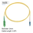 thumbnail image 2 of Unique Bargains 1Pcs 3.3Ft Single Mode Simplex Fiber Optic Patch Cable LSZH Fiber Jumper Optical LC/UPC to SC/APC for Router Switches, 2 of 6