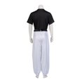 thumbnail image 5 of Men's Sleek Fushiguro Toji Black Combat Uniform Set  Adult Men Black Short Sleeve Top Pants Suit Uniform Outfits, 5 of 6